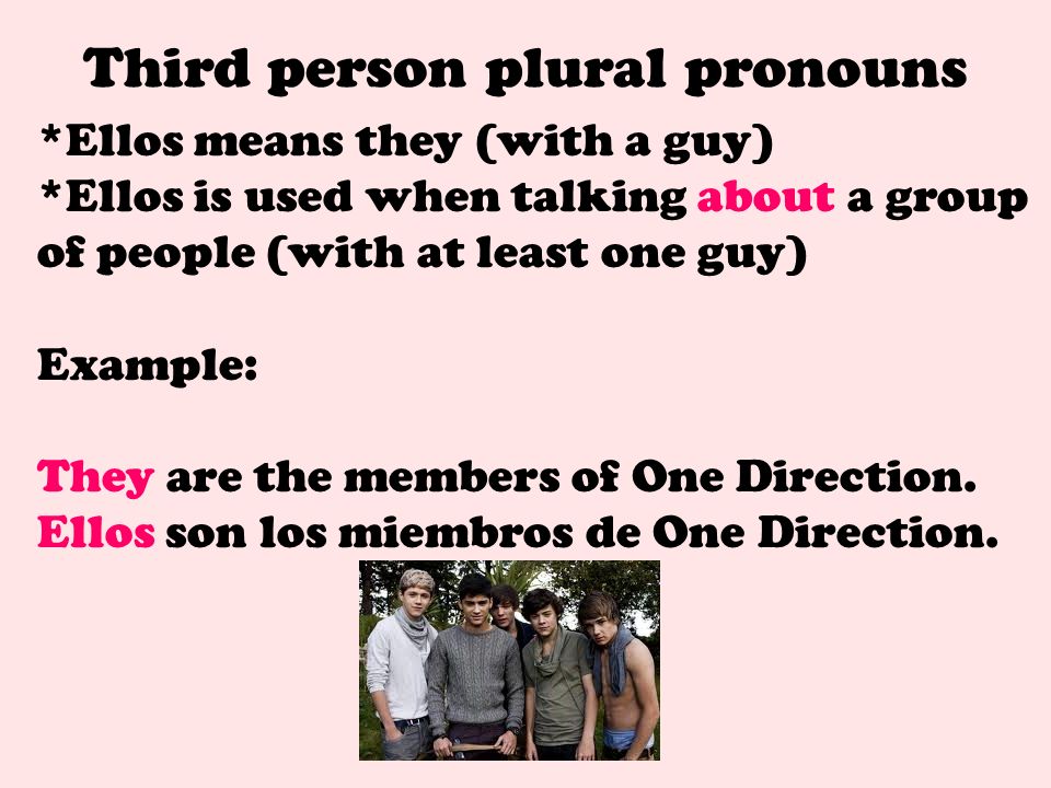 Third person plural pronouns