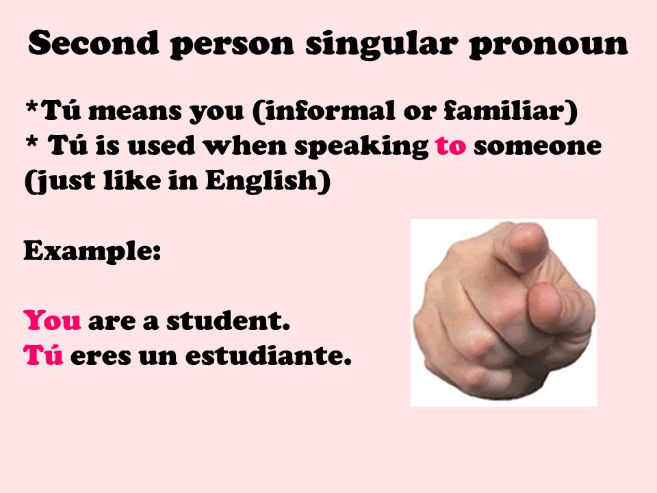 Second person singular pronoun