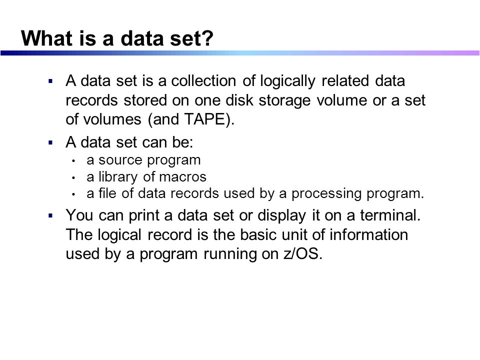 Working with Datasets Part 1, non VSAM - ppt download