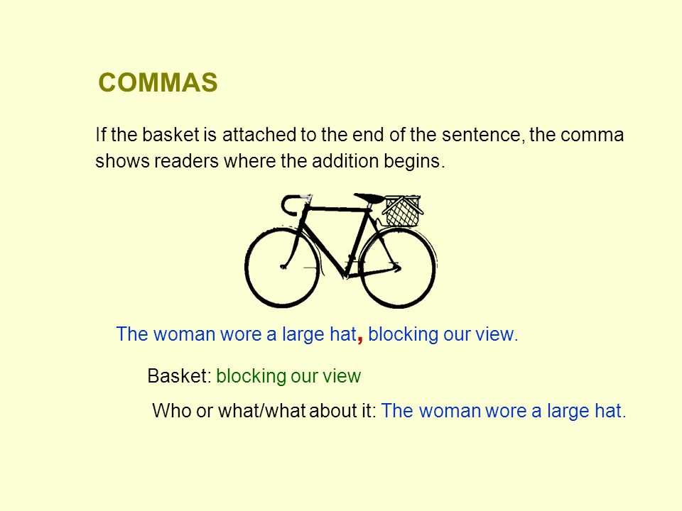 COMMAS Basket: blocking our view