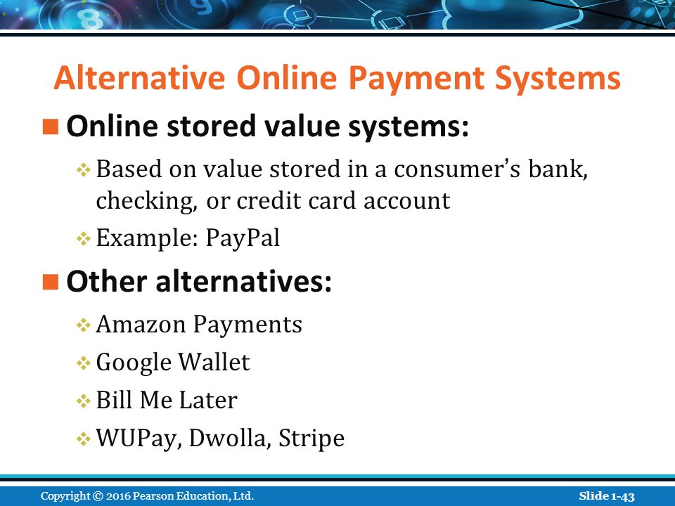 Alternative Online Payment Systems