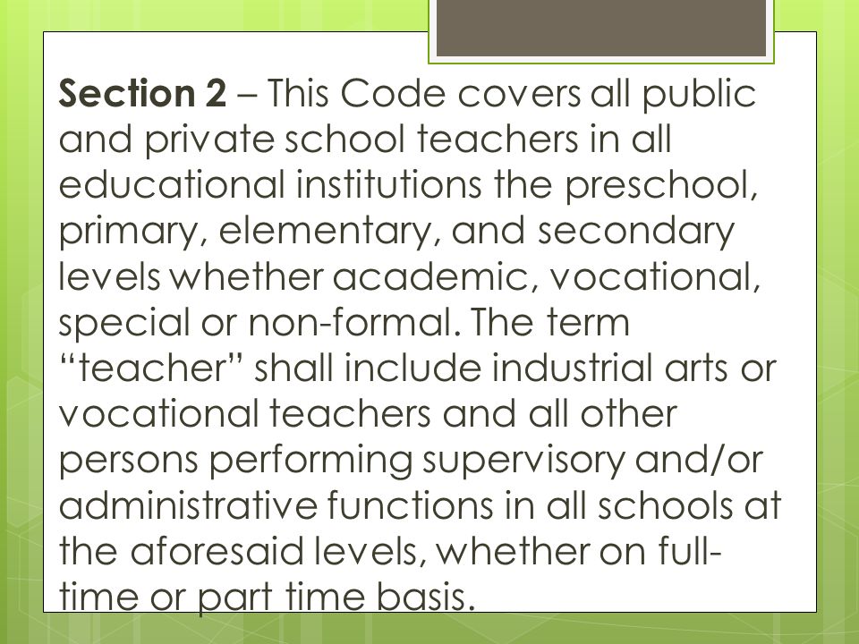 Code Ethics For Professional Teachers Ppt Video Online Download