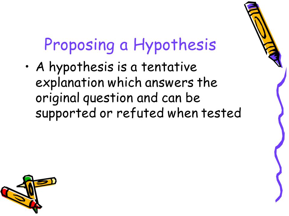 Proposing a Hypothesis