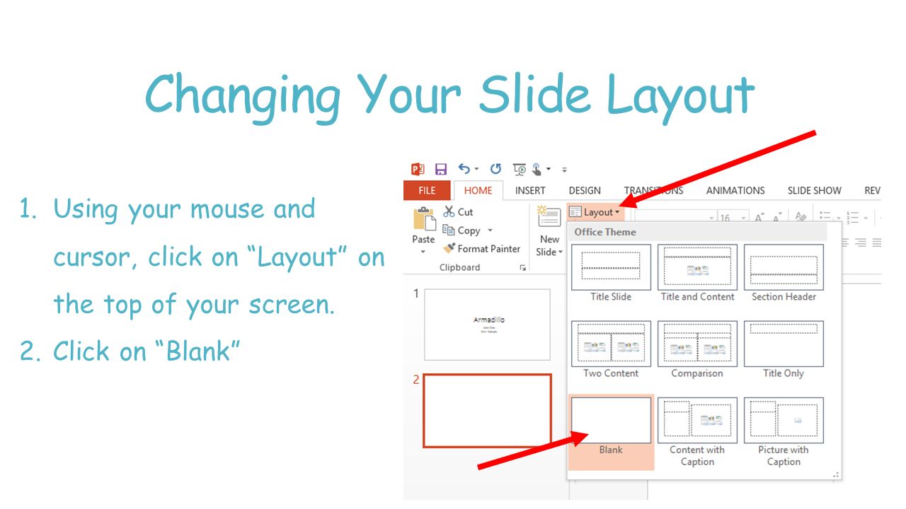 Changing Your Slide Layout