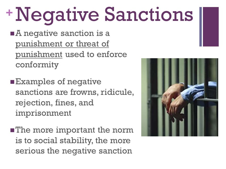 what is a negative sanction