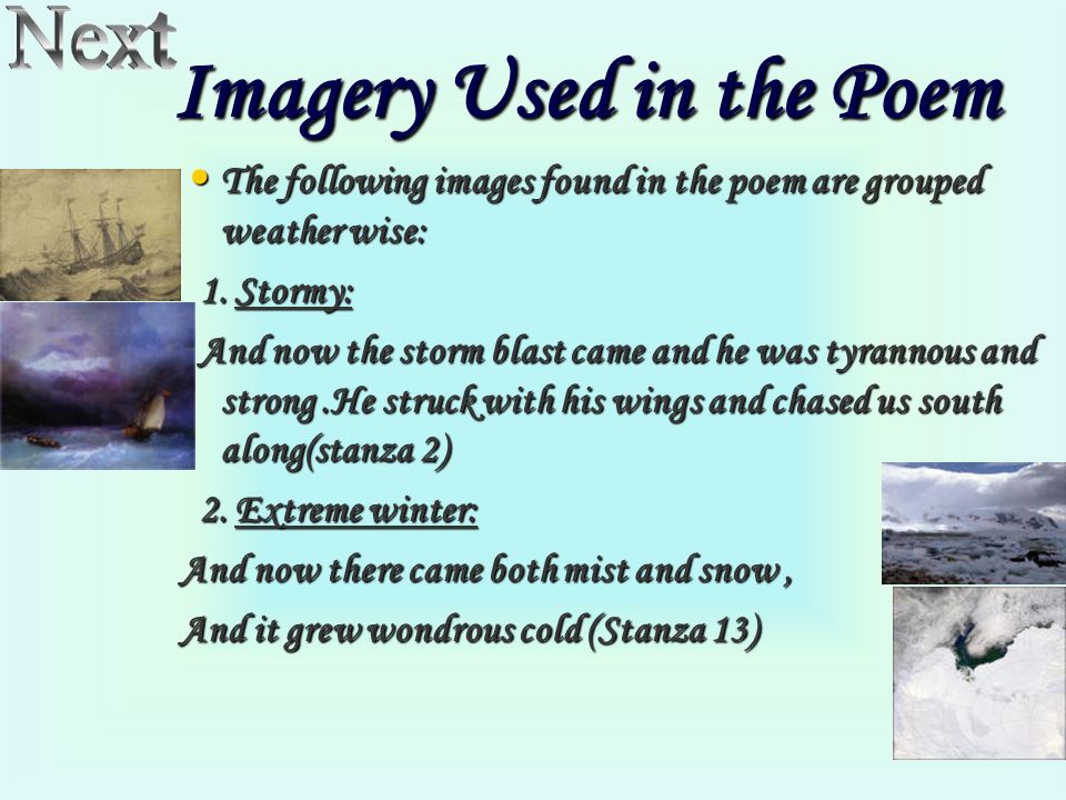 Imagery Used in the Poem