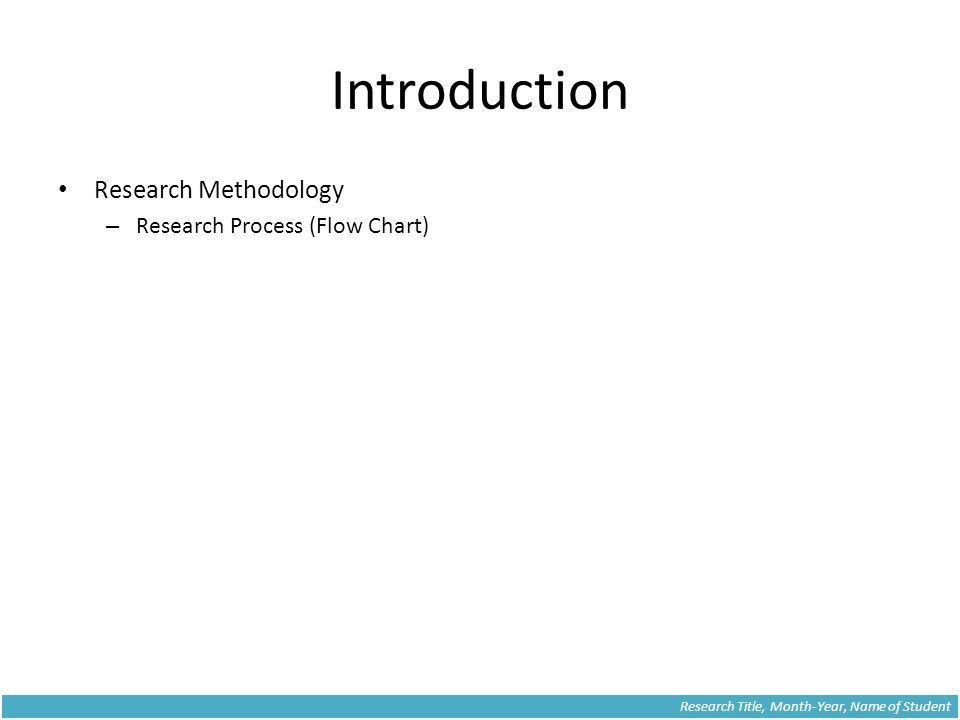 Research Methodology Chart