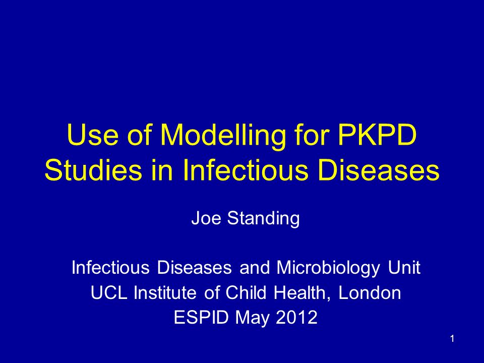 Use of Modelling for PKPD Studies in Infectious Diseases