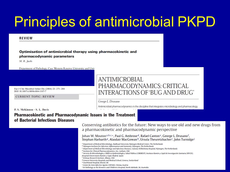 Principles of antimicrobial PKPD