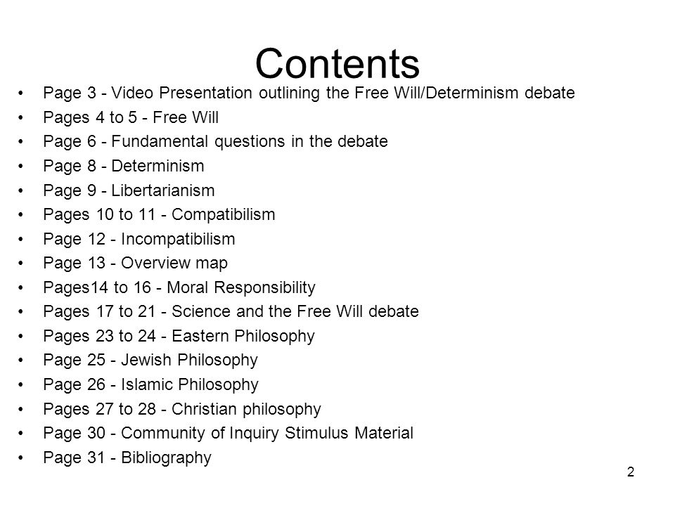 Free Will Versus Determinism Ppt Download