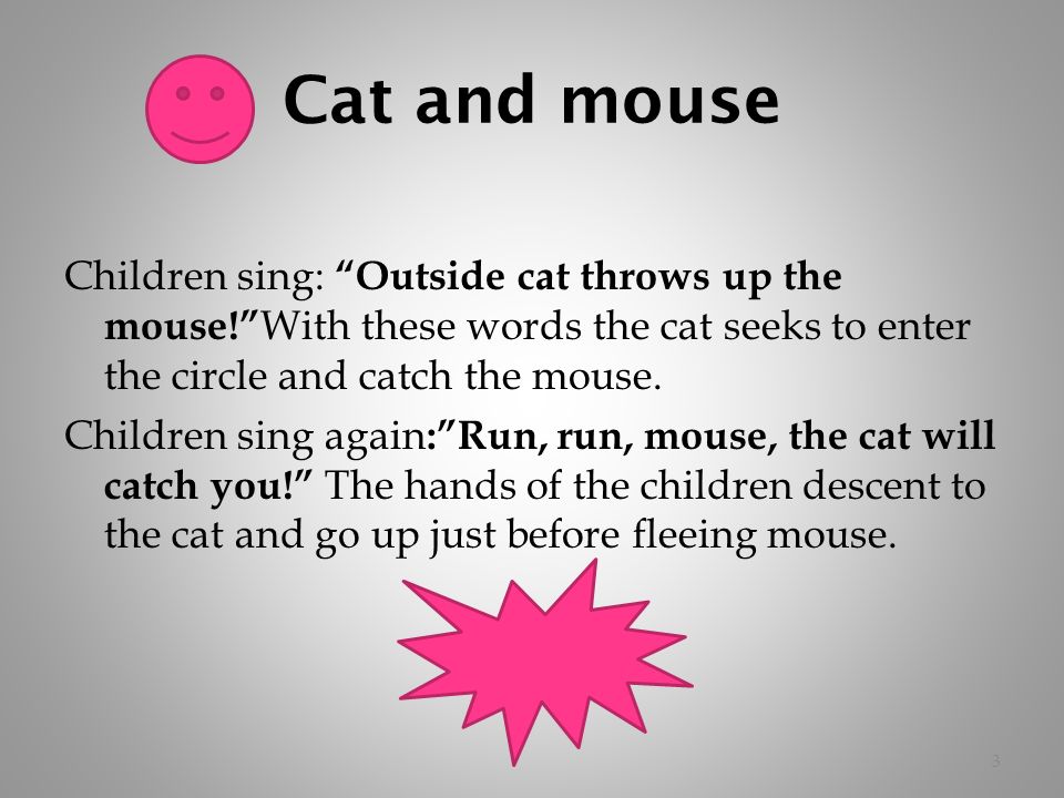 Cat and mouse Type of the game outdoor game Age of children - ppt video  online download
