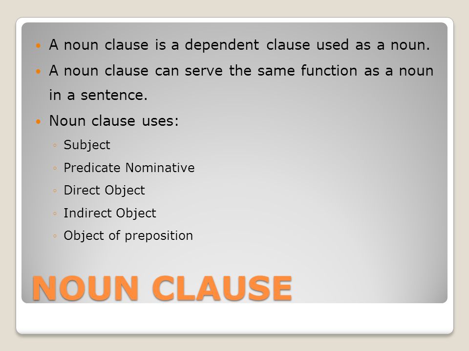 adjective adverb and noun clauses