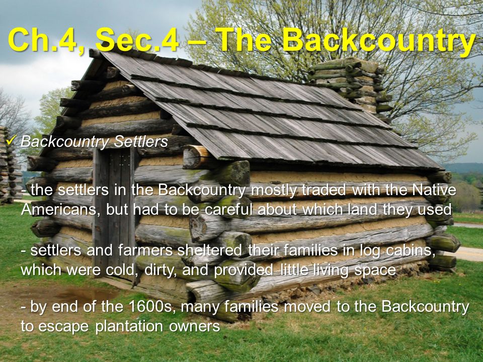 Ch.4, Sec.4 – The Backcountry