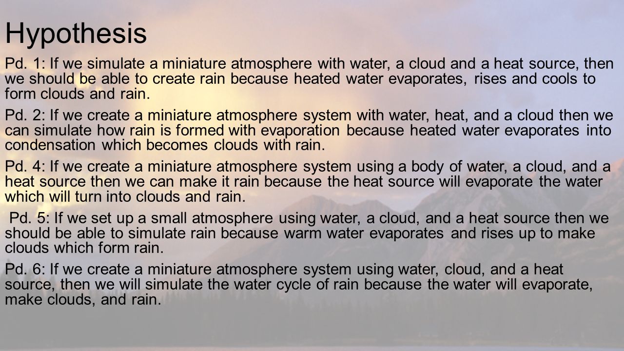 Complete assignment let it rain