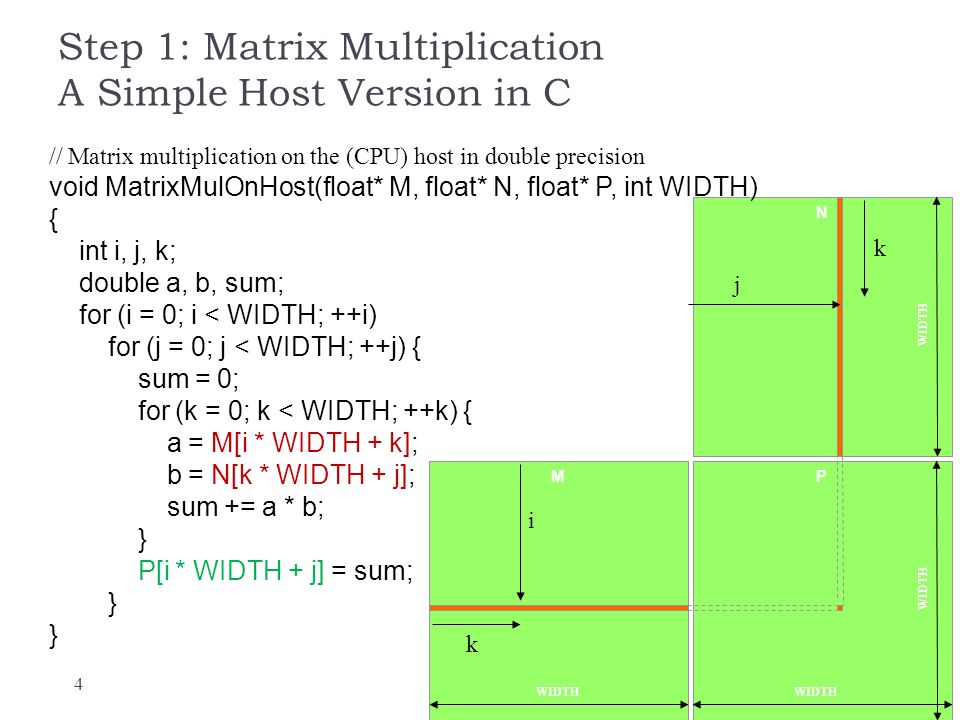Matrix Multiplication in CUDA - ppt download
