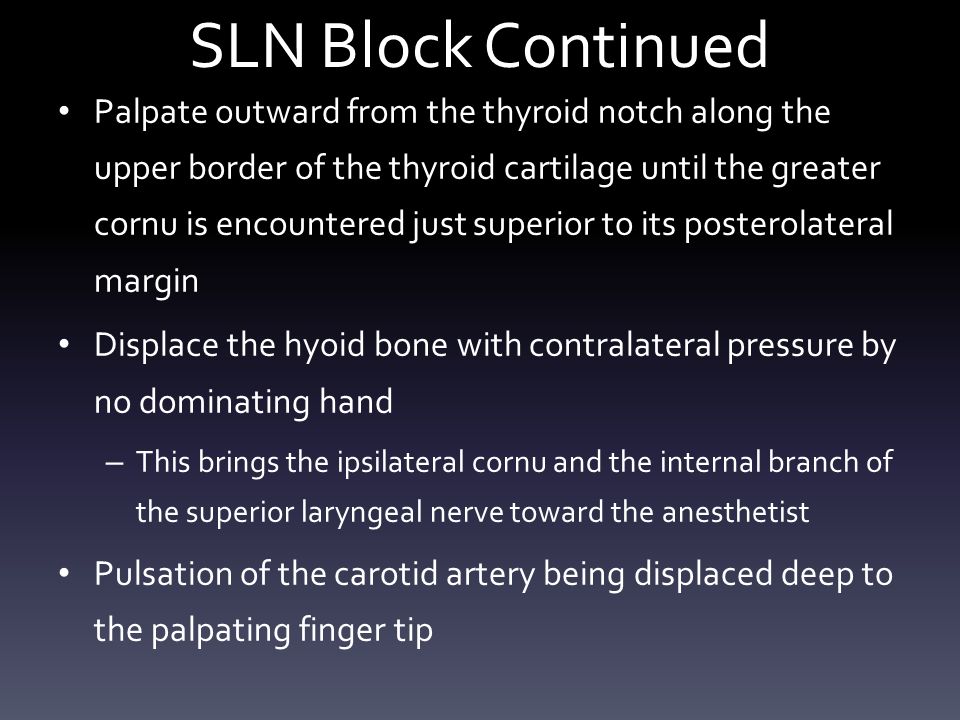 SLN Block Continued