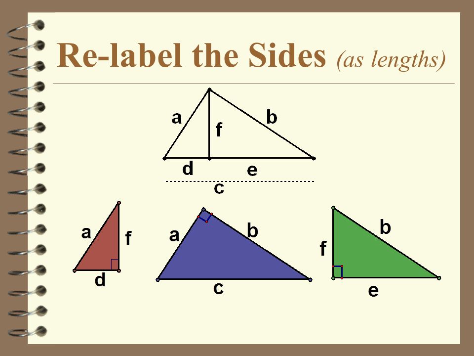 Re-label the Sides (as lengths)