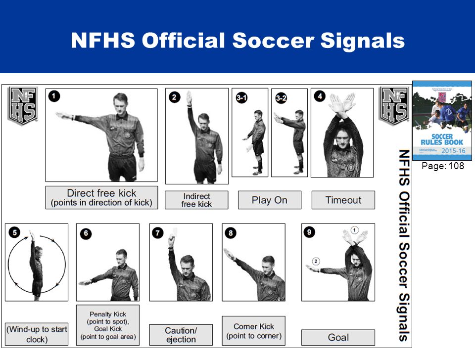 Referee Signals » Rule Book Admin