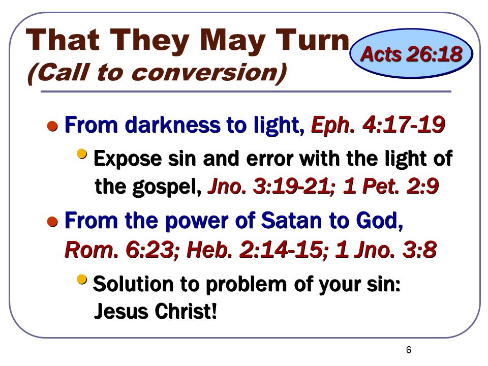 That They May Turn (Call to conversion)