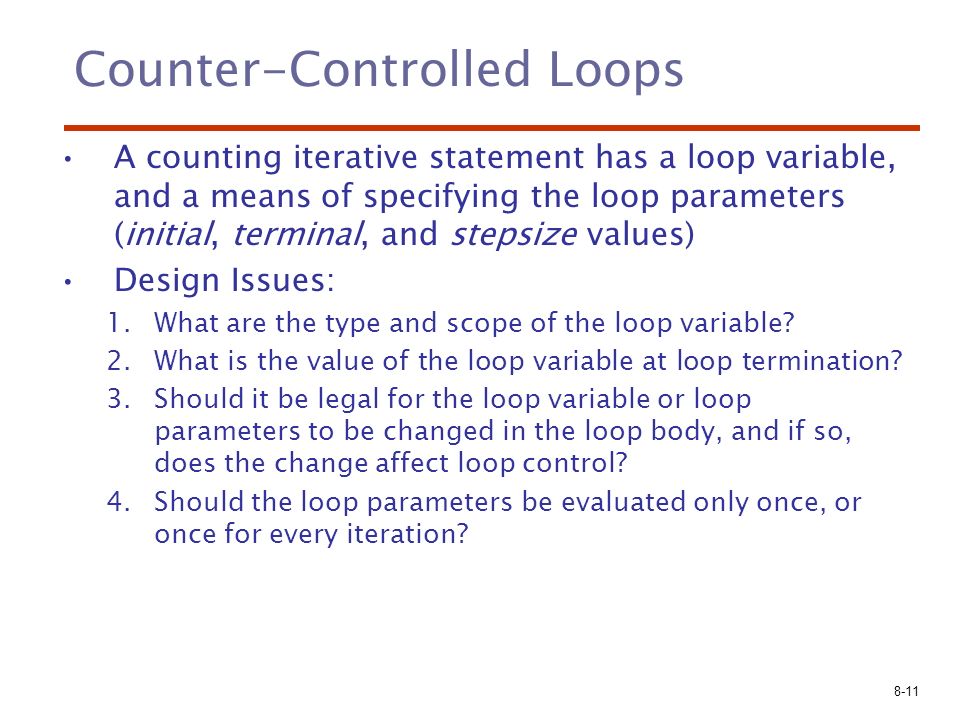 Chapter 8: Statement-Level Control Structures - ppt video online download