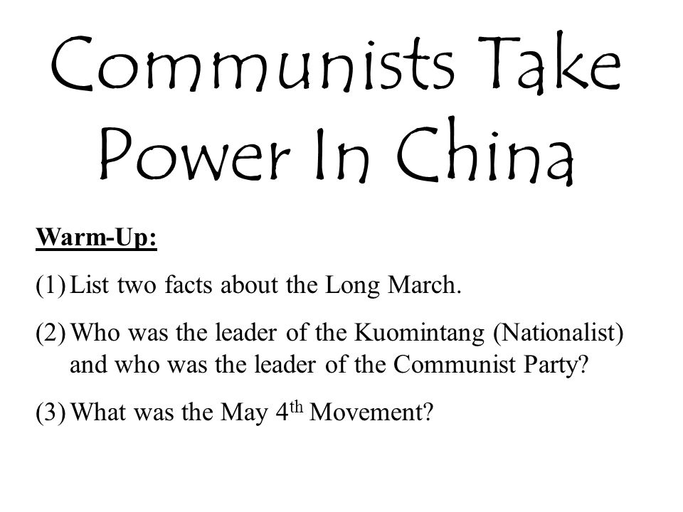 Communists Take Power In China
