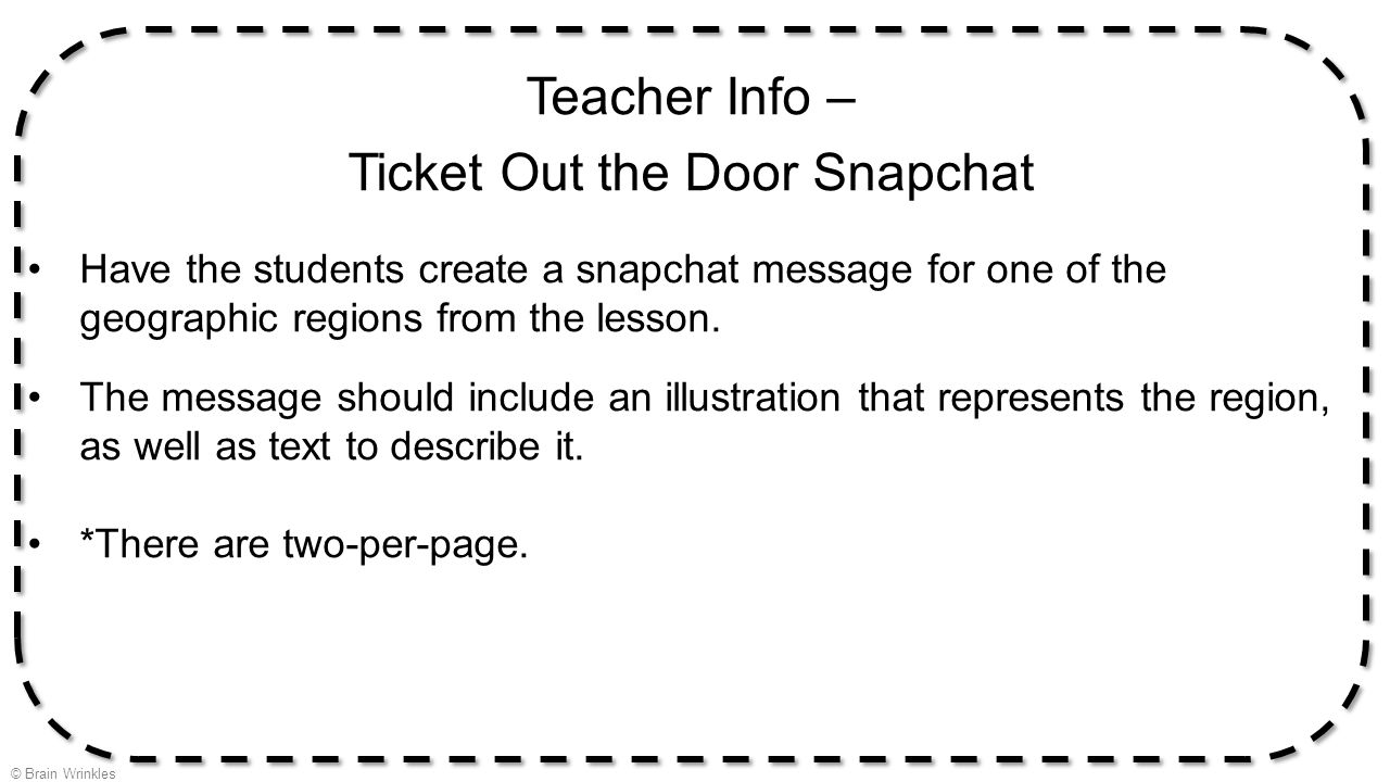 Ticket Out the Door Snapchat