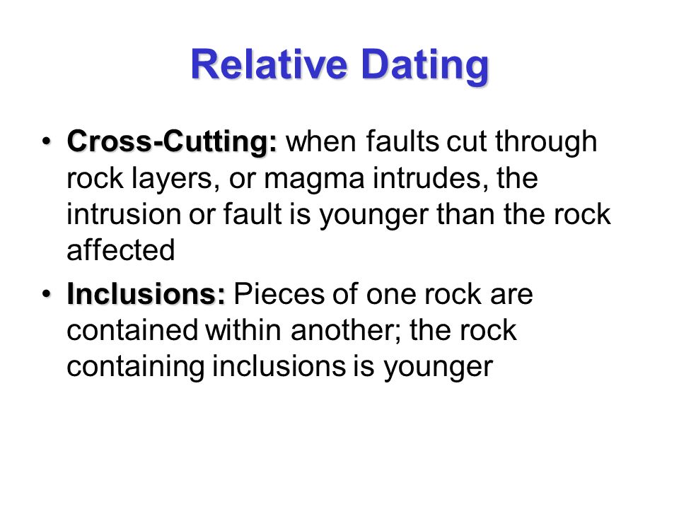 Relative dating faults