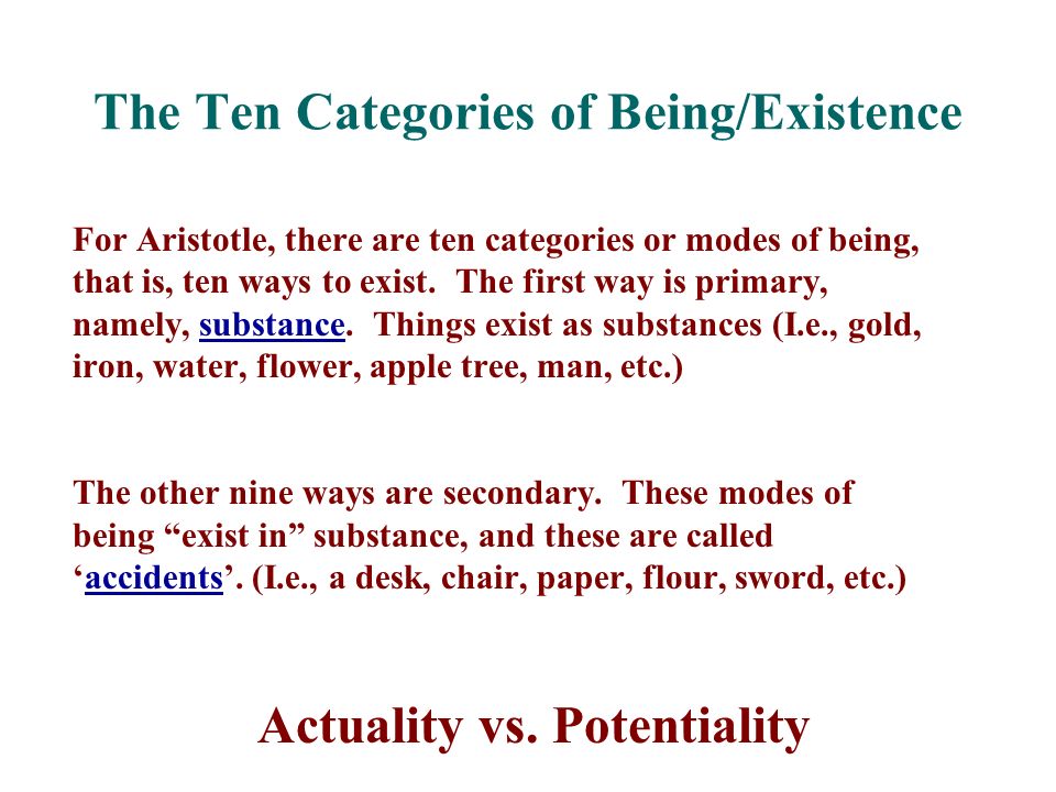 The Ten Categories of Being - ppt download