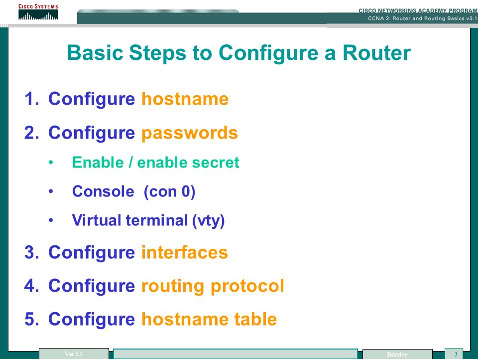 Module 3 Configuring a Router. - ppt video online download