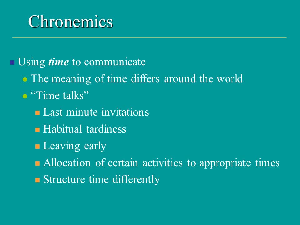 Chronemics In Communication