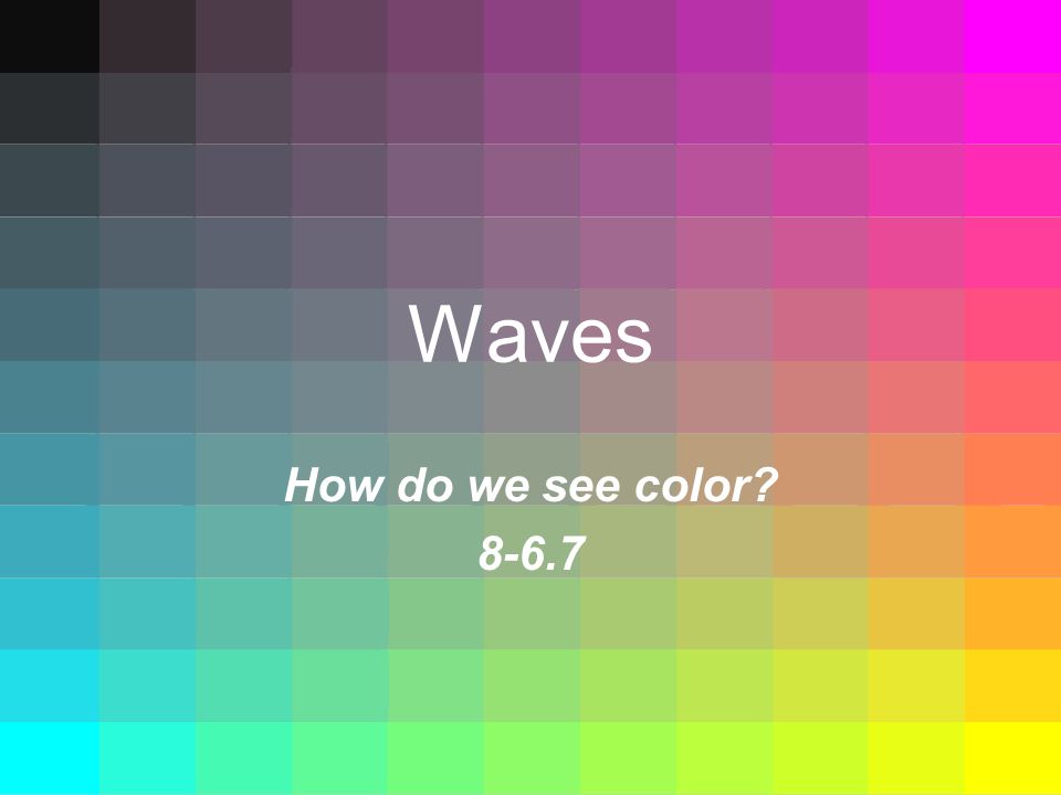 How we see Colors.