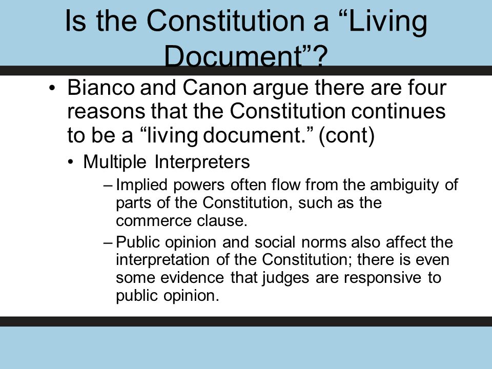 why is the constitution a living document