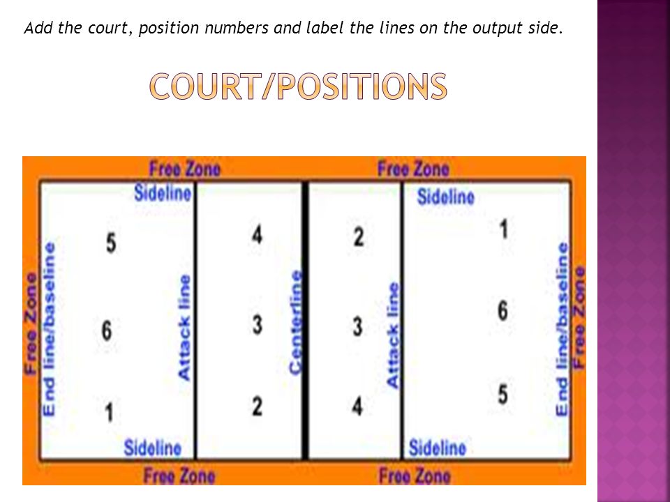 How to draw a volleyball court and indicate position of the players -  Brainly.in