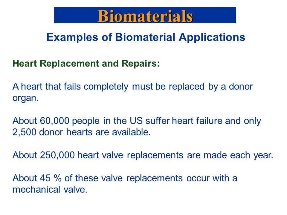 Examples of Biomaterial Applications