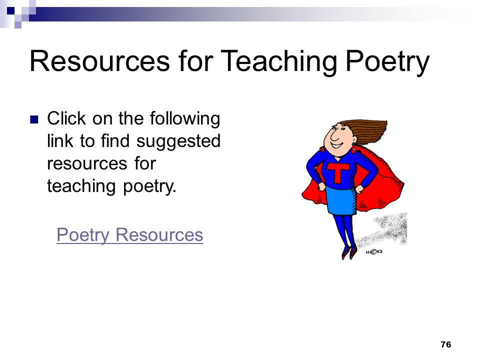 Resources for Teaching Poetry