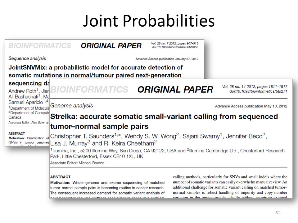 Joint Probabilities