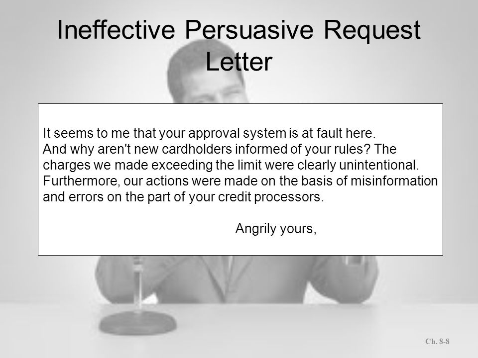 when writing a persuasive claim letter you should