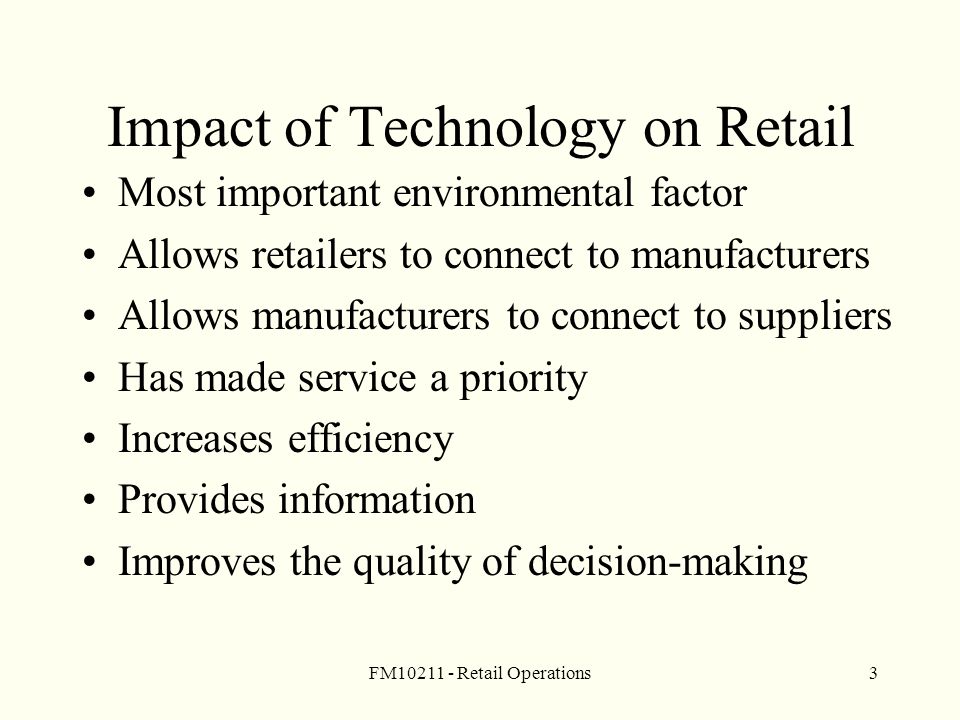Impact of Technology on Retail