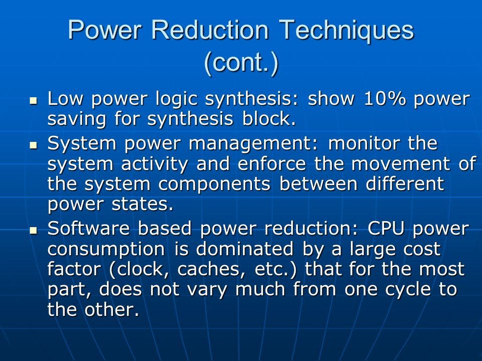 Power Estimation And Optimization For SoC Design - Ppt Video Online ...