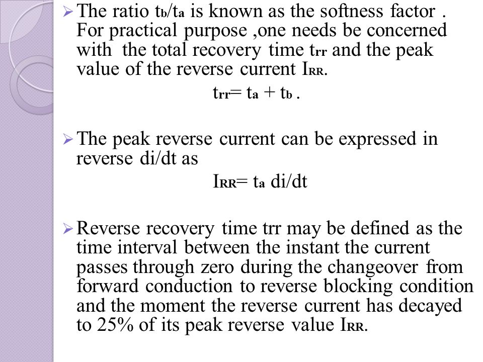 The ratio tb/ta is known as the softness factor