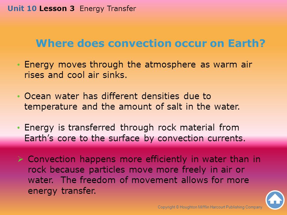 Where does convection occur on Earth