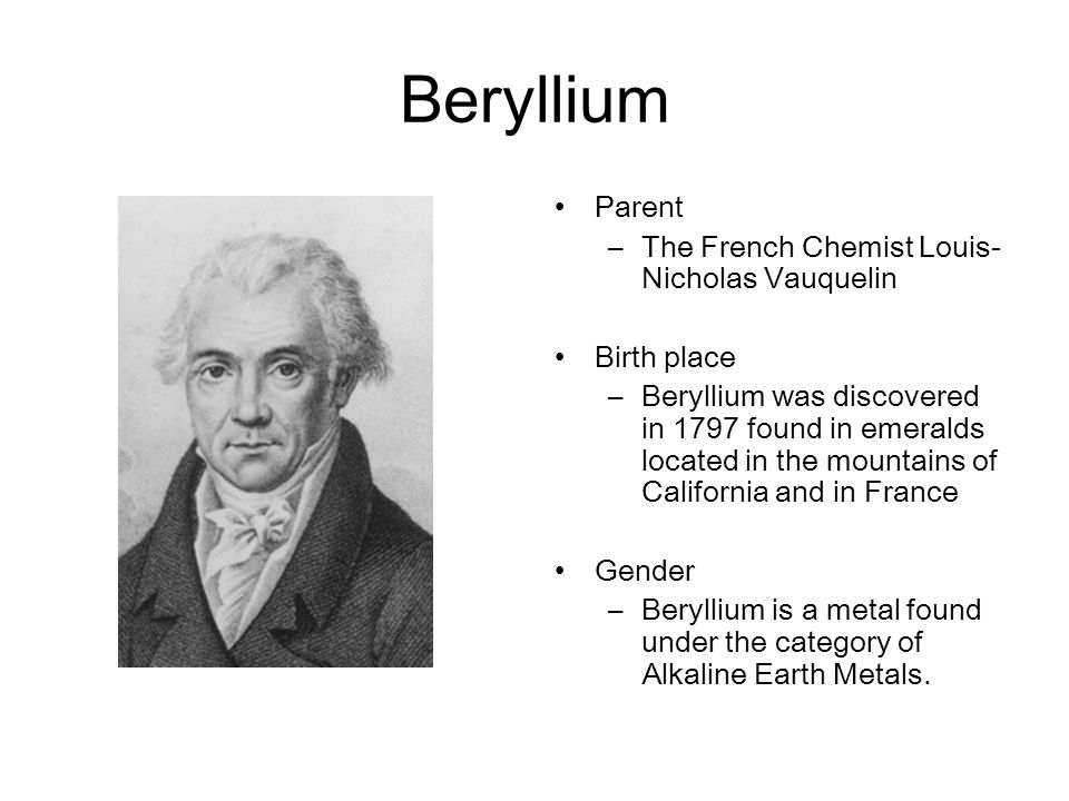 how was beryllium discovered