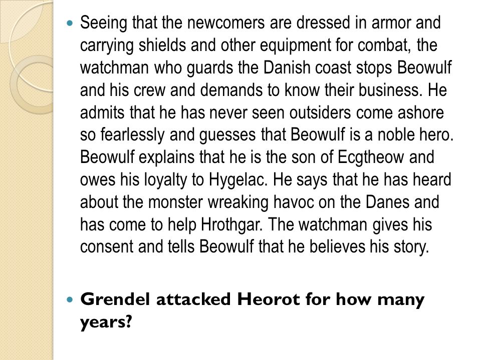 why did beowulf fight grendel with his bare hands