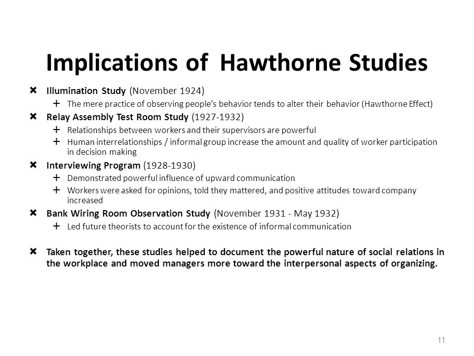 define hawthorne studies