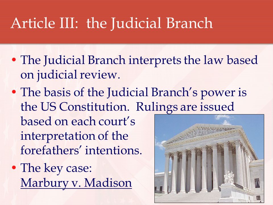 Article III: the Judicial Branch