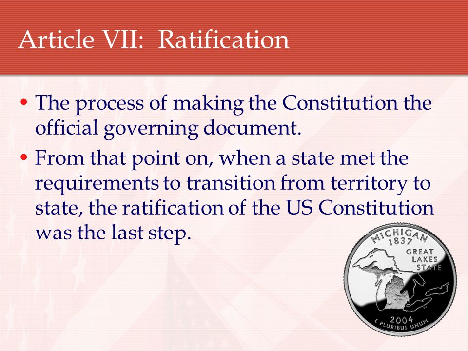 Article VII: Ratification