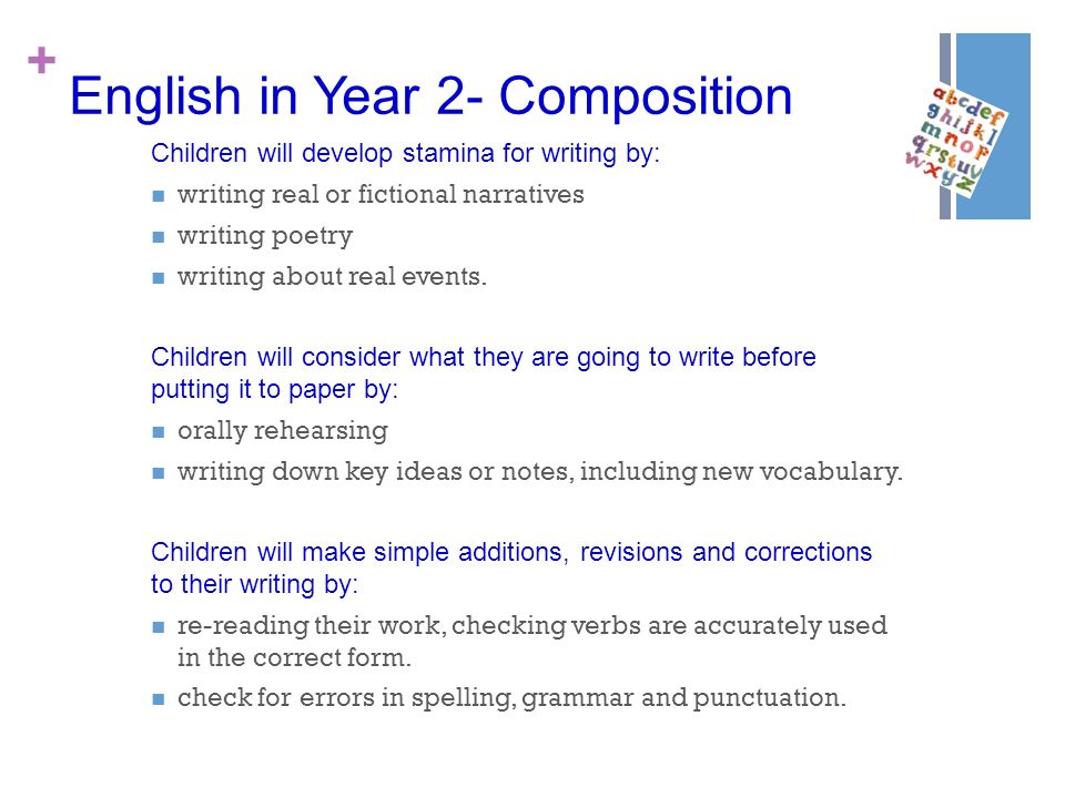 English in Year 2- Composition