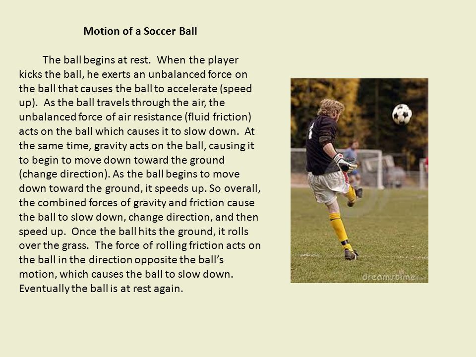 Motion of a Soccer Ball