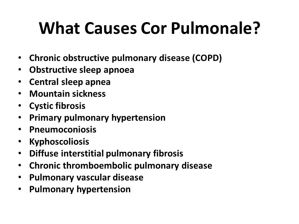 What Causes Cor Pulmonale? - ppt video online download