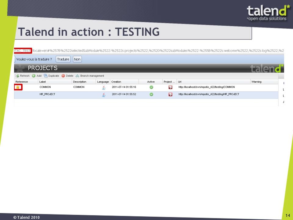 Talend in action : TESTING